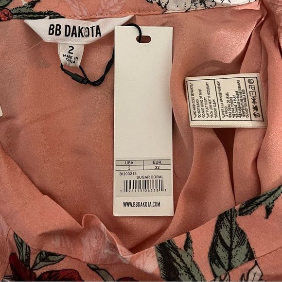 NWT BB Dakota Isabelle Revolve Sugar Coral Floral Cropped Ruffle Flared Pants - Picture 10 of 16